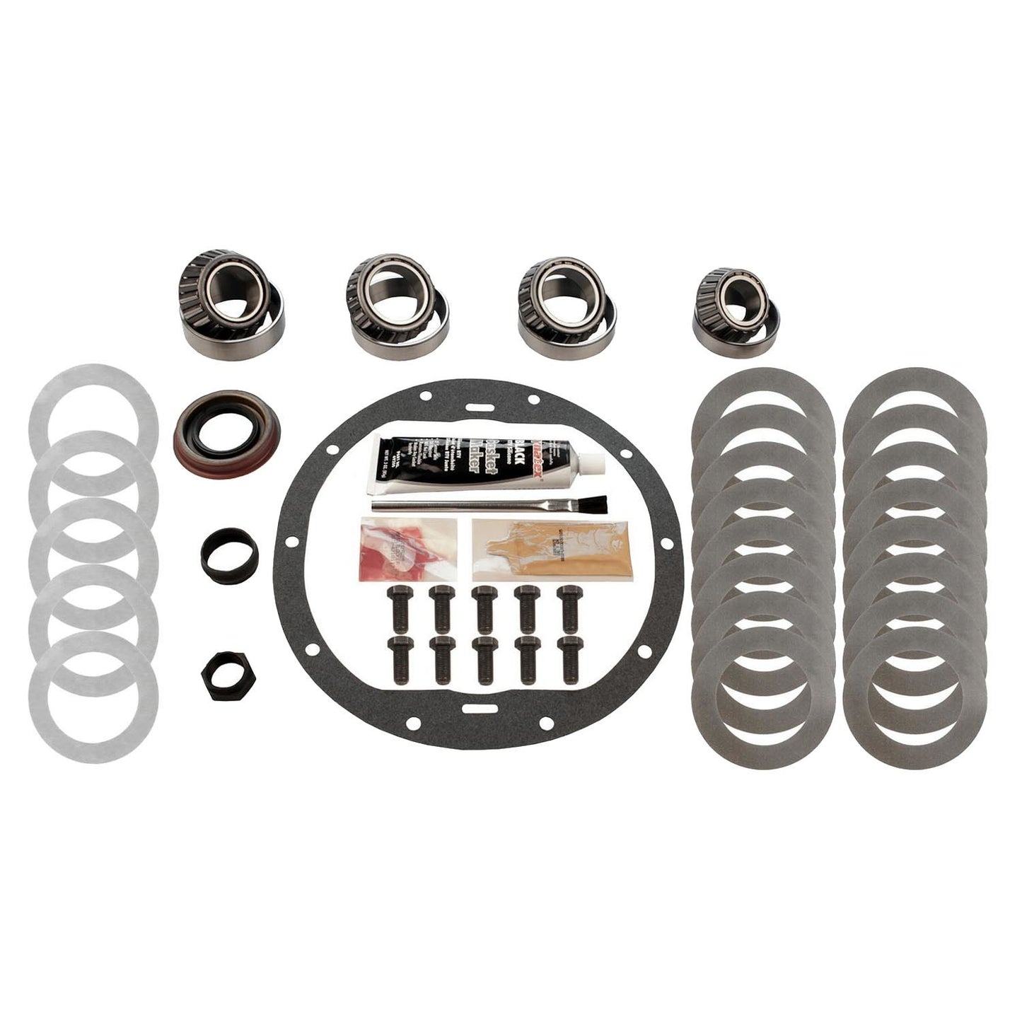 Differential Installation Kit - Bearings / Crush Sleeve / Gaskets / Hardware / Seals / Shims / Thread Locker - 8.2 in - GM 10-Bolt - Kit