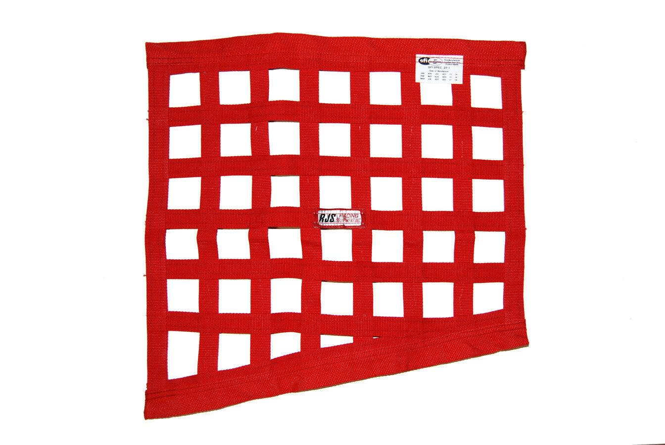 Window Net - SFI 27.1 - 1 in Webbing - Trapezoid - Red - Drag Race - Each