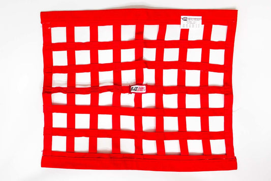 Window Net - SFI 27.1 - 1 in Webbing - 18 x 24 in Rectangle - Red - Each