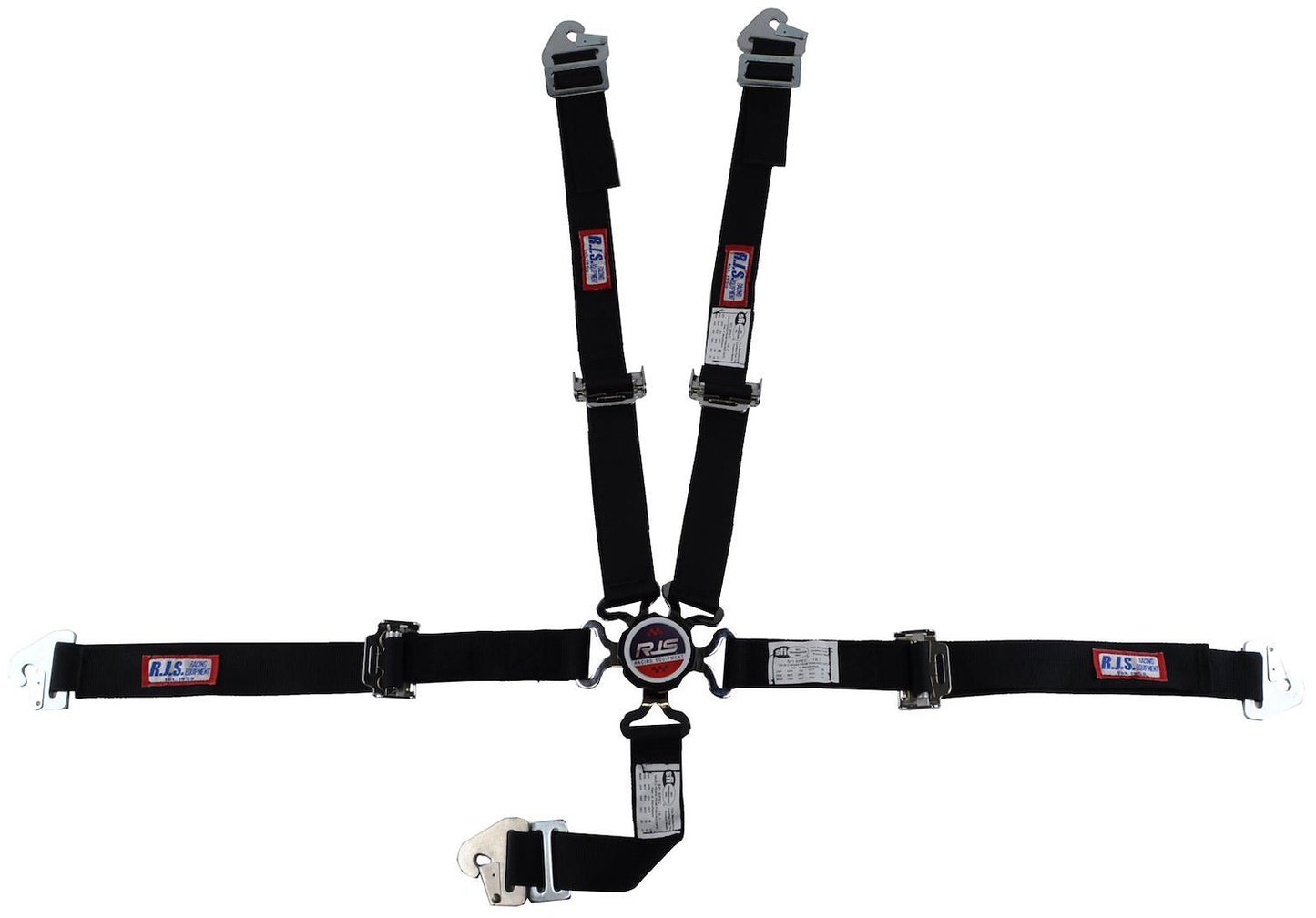 Harness - 5 Point - Camlock - SFI 16.1 - Pull Down Adjust - Bolt-In / Wrap Around - Individual Harness - Black - Kit