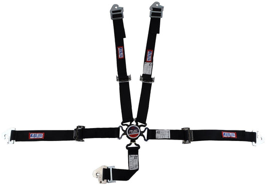 Harness - 5 Point - Camlock - SFI 16.1 - Pull Down Adjust - Bolt-In / Wrap Around - Individual Harness - Black - Kit