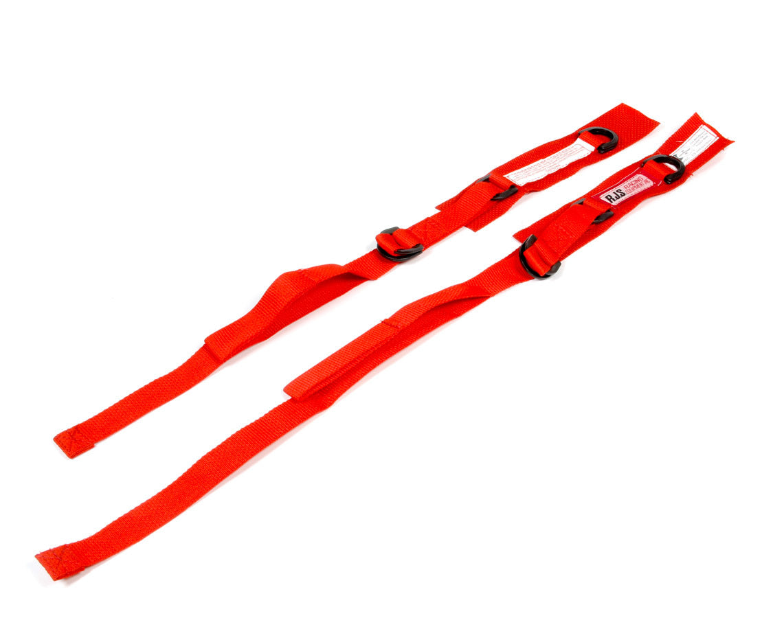 Arm Restraint Harness - SFI 3.3 - Individual Straps - 1 in D-Ring - Red - Kit