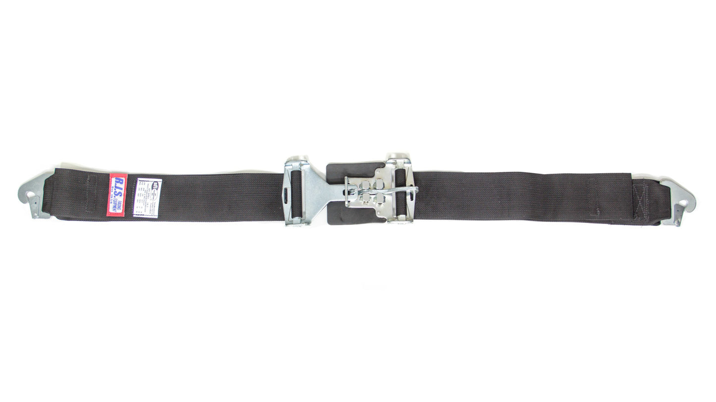 Lap Harness - Latch and Link - SFI 16.1 - 64 in Length - 3 in Width - Pull Down Adjust - Snap Ends - Black - Each