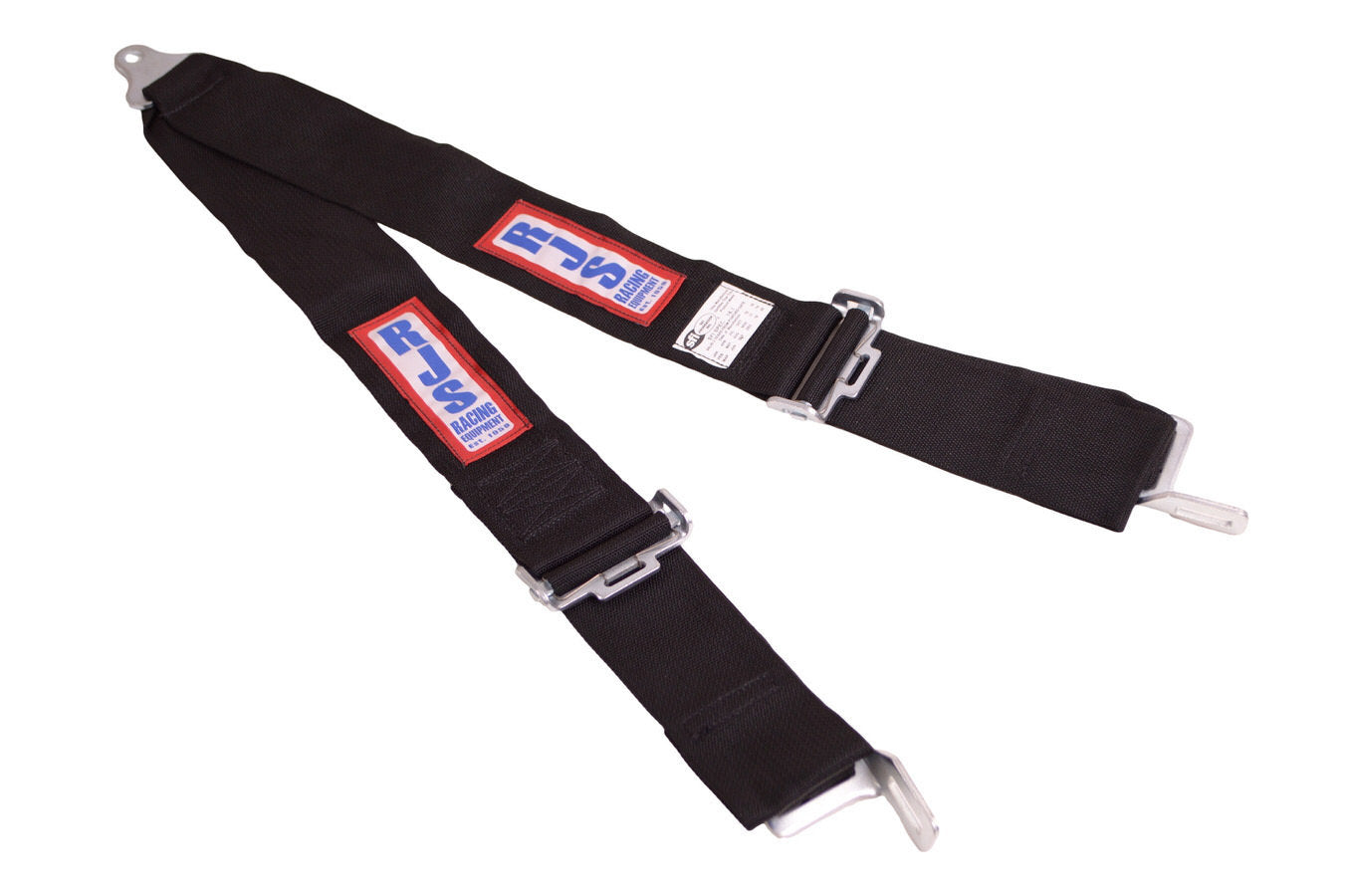 Shoulder Harness - Latch and Link - SFI 16.1 - 37 in Length - 3 in Width - Pull Down Adjust - Bolt-On - V-Type Harness - Black - Kit