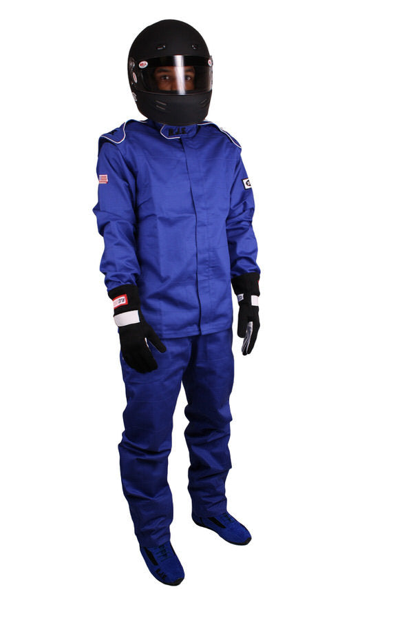 Driving Pants - Elite Series - SFI 3.2A/1 - Single Layer - Fire Retardant Cotton - Blue - 3X-Large - Each