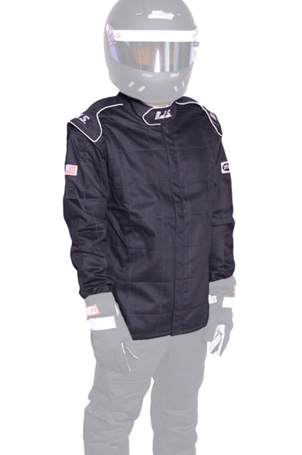Driving Jacket - Elite Series - SFI 3.2A/5 - Double Layer - Fire Retardant Cotton - Black - 3X-Large - Each