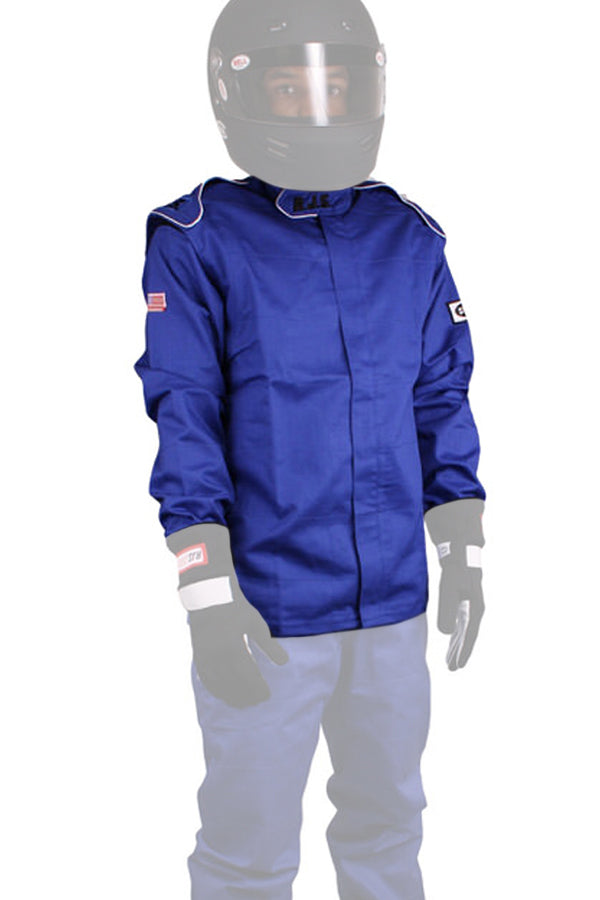 Driving Jacket - Elite Series - SFI 3.2A/5 - Double Layer - Fire Retardant Cotton - Blue - Large - Each