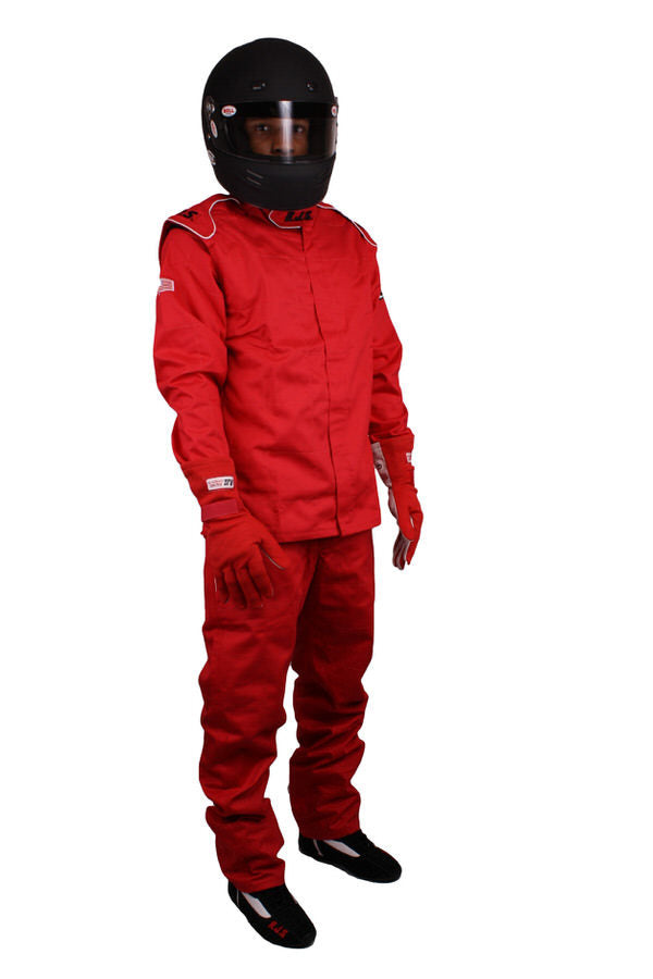 Driving Pants - Elite Series - SFI 3.2A/5 - Double Layer - Fire Retardant Cotton - Red - X-Large - Each