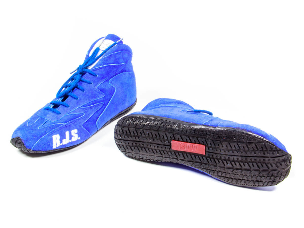 Driving Shoe - Redline Mid Top - Mid-Top - SFI 3.3/5 - Leather Outer - Nomex Inner - Blue - 8 Mens / 9.5 Womens - Pair