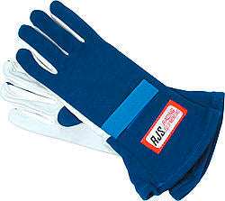 Driving Gloves - SFI 3.3/1 - Single Layer - Nomex / Leather - Blue - Large - Pair