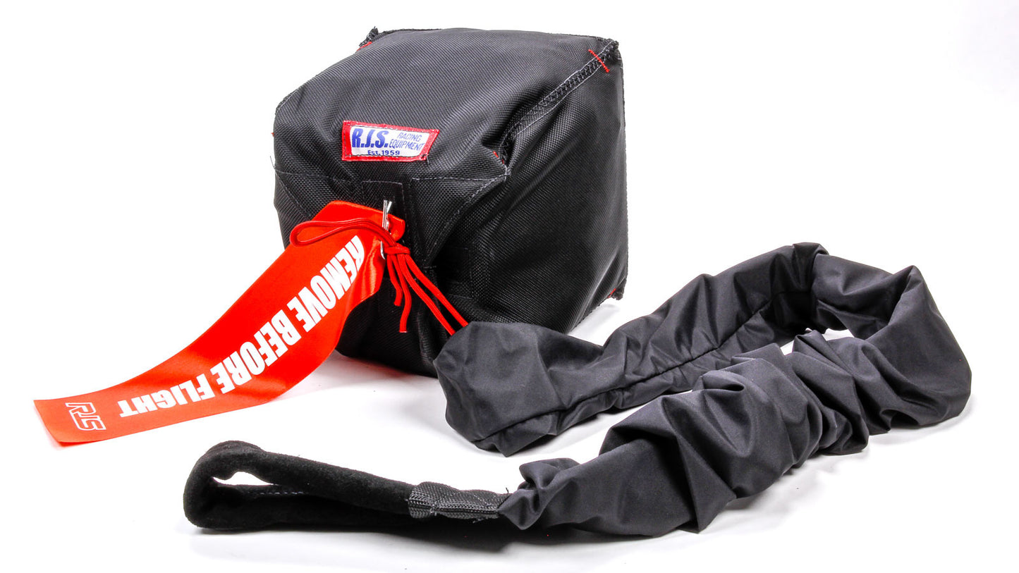 Drag Parachute - Sportsman - 10 ft - 200 MPH - Spring Loaded - Keeper / Mounting Plate / Pack / Pilot Parachute - Black - Kit