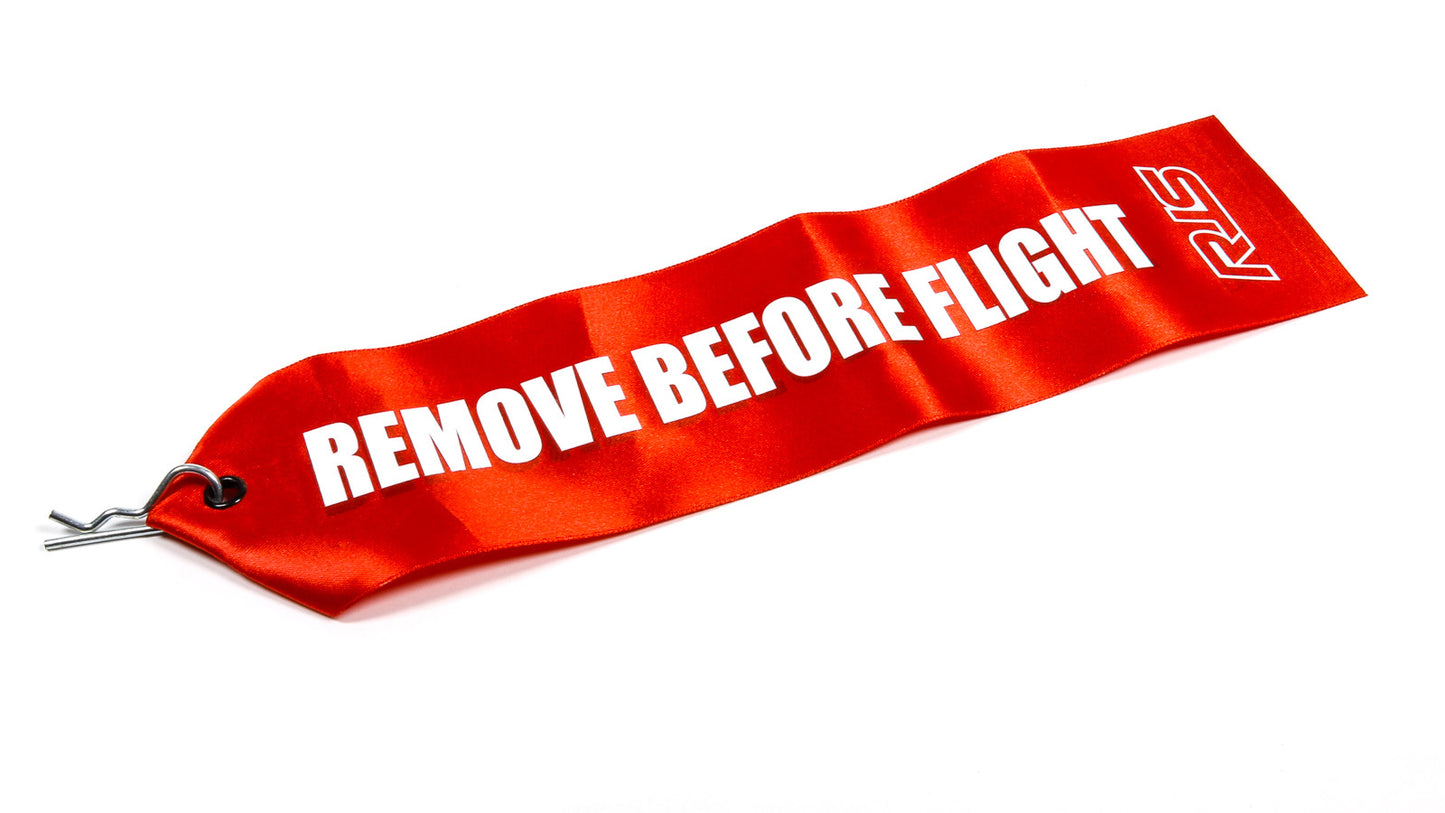 Drag Parachute Flag - Remove Before Flight - RJS Logo - Red / White Lettering - Each