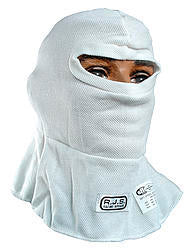 Head Sock - Single Eyeport - SFI 3.3 - Double Layer - Nomex - White - One Size Fits All - Each