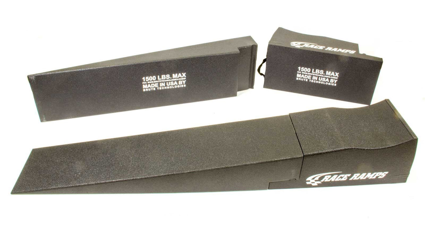 Track and Trailer Ramp - 10 in Height - 80 in Long - 14 in Wide - 8.5 Degree Incline - 2-Piece Design - Pair
