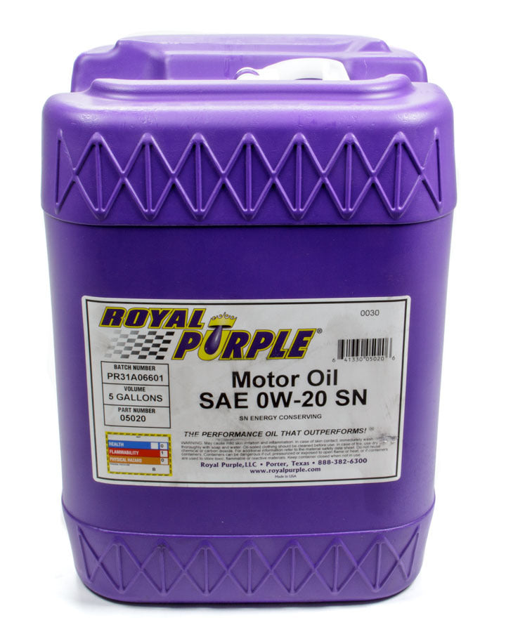 Motor Oil - 0W20 - Synthetic - 5 gal Jug - Each
