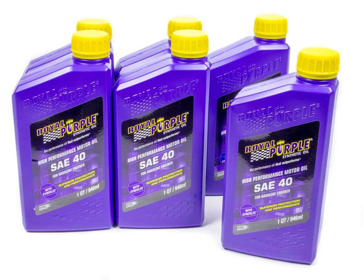 Motor Oil - 40W - Synthetic - 1 qt Bottle - Set of 6