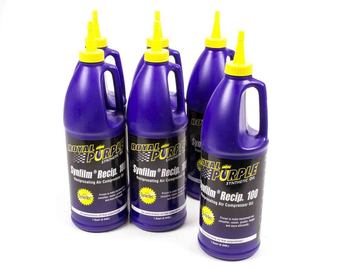 Air Compressor Oil - Synfilm Recip 100 - Synthetic - 1 qt Bottle - Set of 6