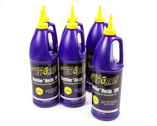 Air Compressor Oil - Synfilm Recip 100 - Synthetic - 1 qt Bottle - Set of 6