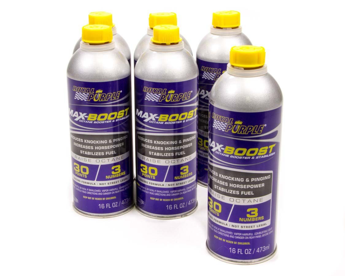 Fuel Additive - Max-Boost - System Cleaner - Stabilizer - Octane Booster - 16 oz Bottle - Gas - Set of 6