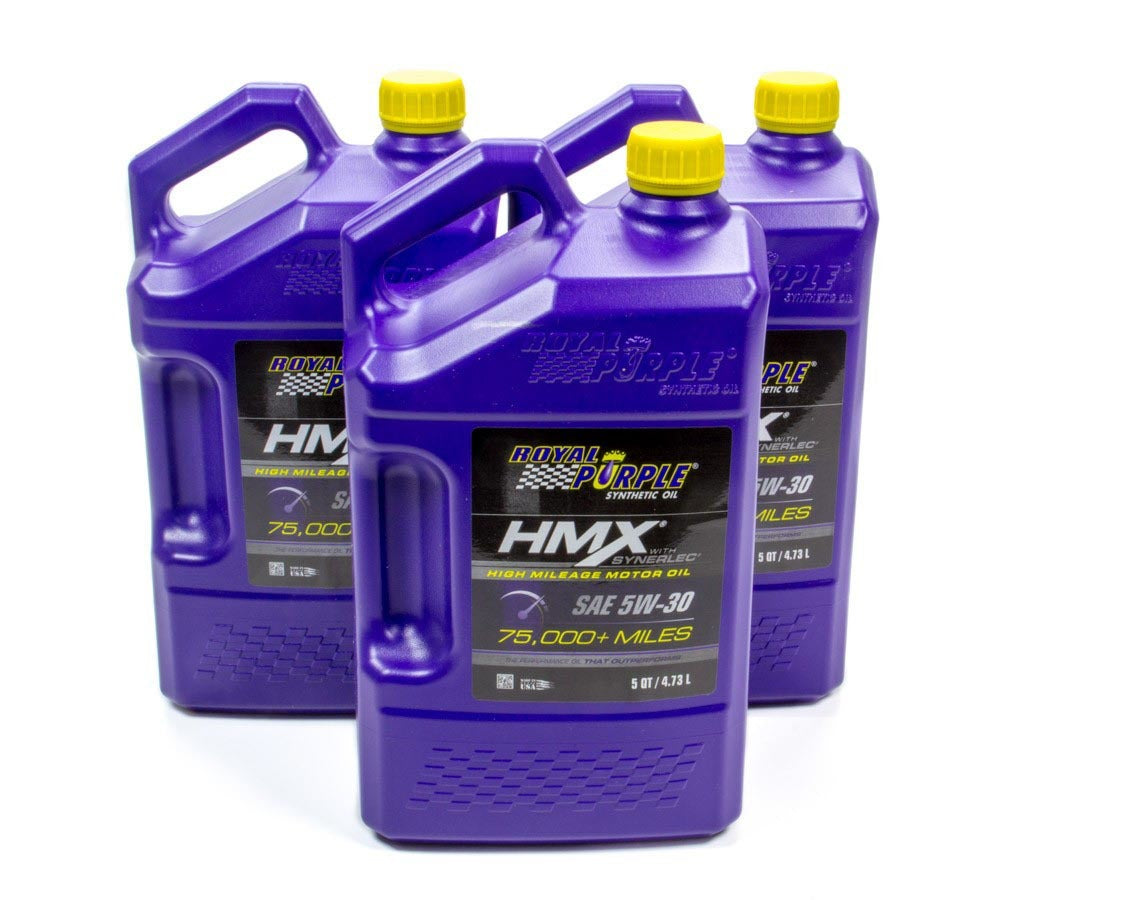 Motor Oil - HMX High Mileage - High Zinc - 5W30 - Synthetic - 5 qt Jug - Set of 3