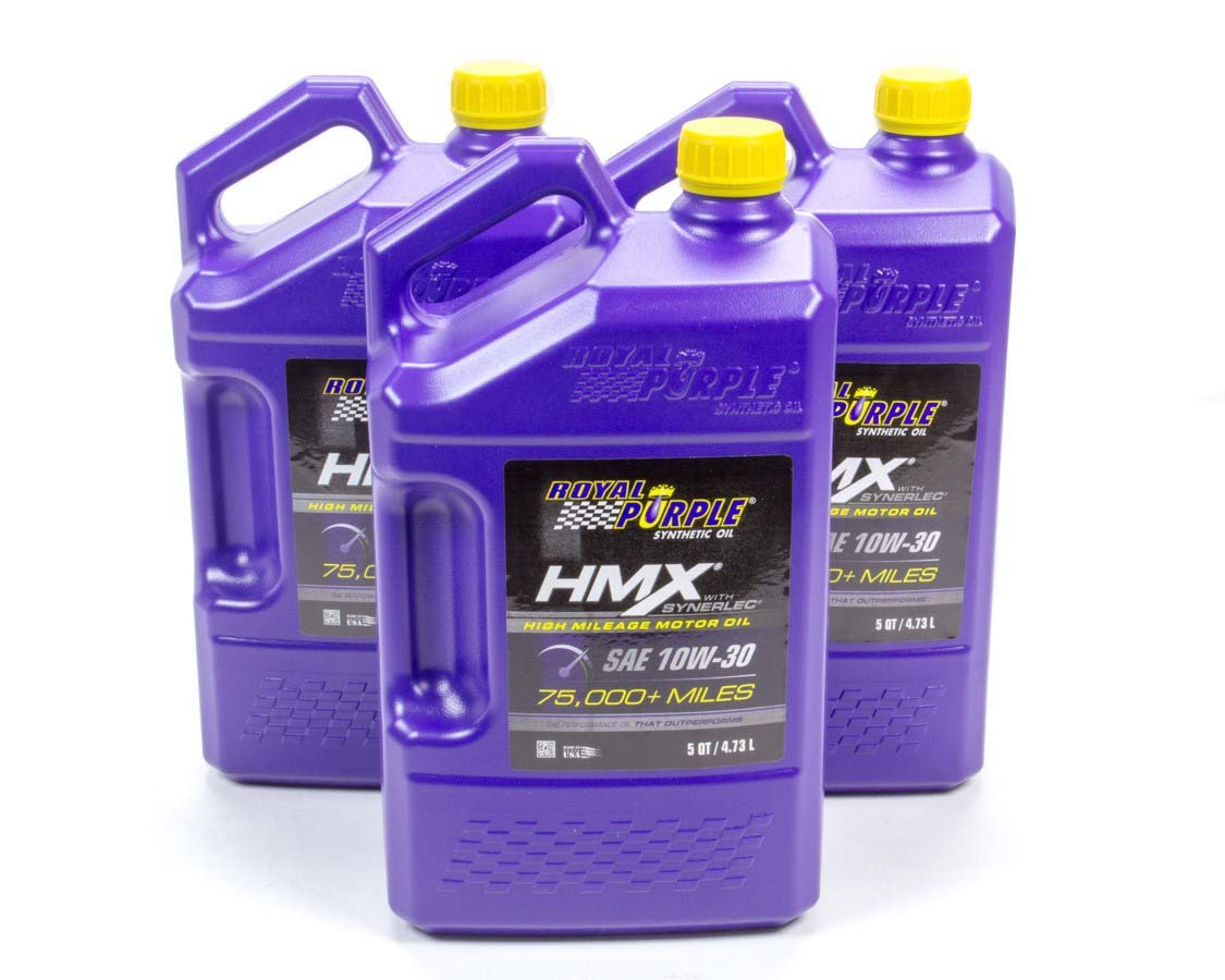 Motor Oil - HMX High Mileage - High Zinc - 10W30 - Synthetic - 5 qt Jug - Set of 3