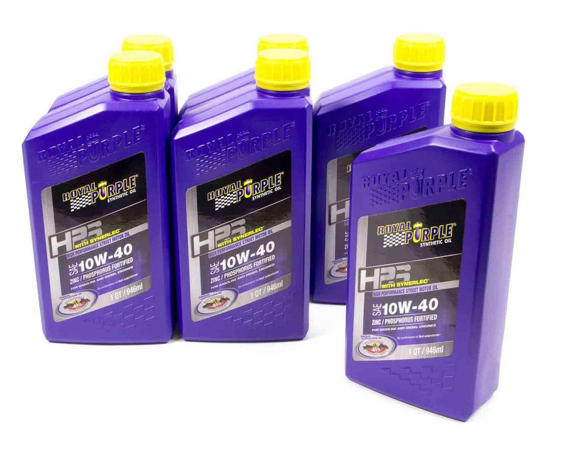 Motor Oil - HPS High Performance Street - High Zinc - 10W40 - Synthetic - 1 qt Bottle - Set of 6