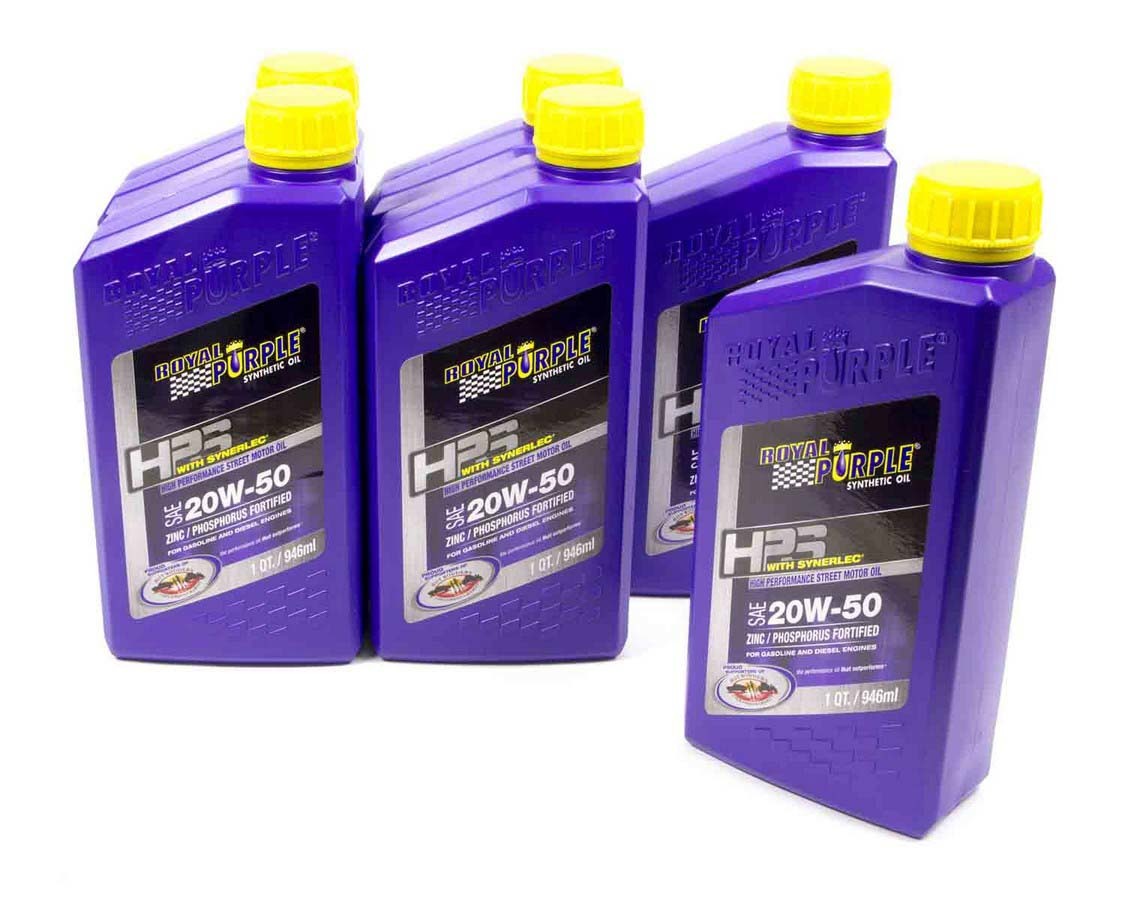 Motor Oil - HPS High Performance Street - High Zinc - 20W50 - Synthetic - 1 qt Bottle - Set of 6