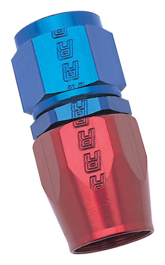 Fitting - Hose End - Full Flow - Straight - 10 AN Hose to 10 AN Female - Aluminum - Blue / Red Anodized - Each