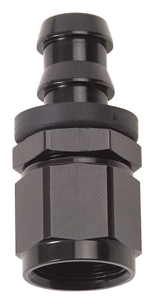 Fitting - Hose End - Twist-Lok - Straight - 10 AN Hose Barb to 10 AN Female - Aluminum - Black Anodized - Each