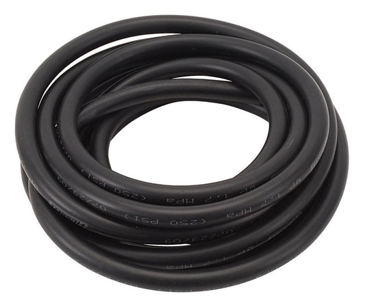 Hose - Twist-Lok - 8 AN - 15 ft - Reinforced Rubber Hose - Black - Each