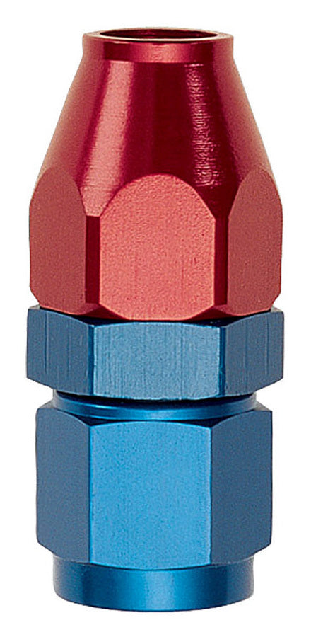 Fitting - Tube End - Straight - 8 AN Male to 1/2 in Tubing - Aluminum - Blue / Red Anodized - Each