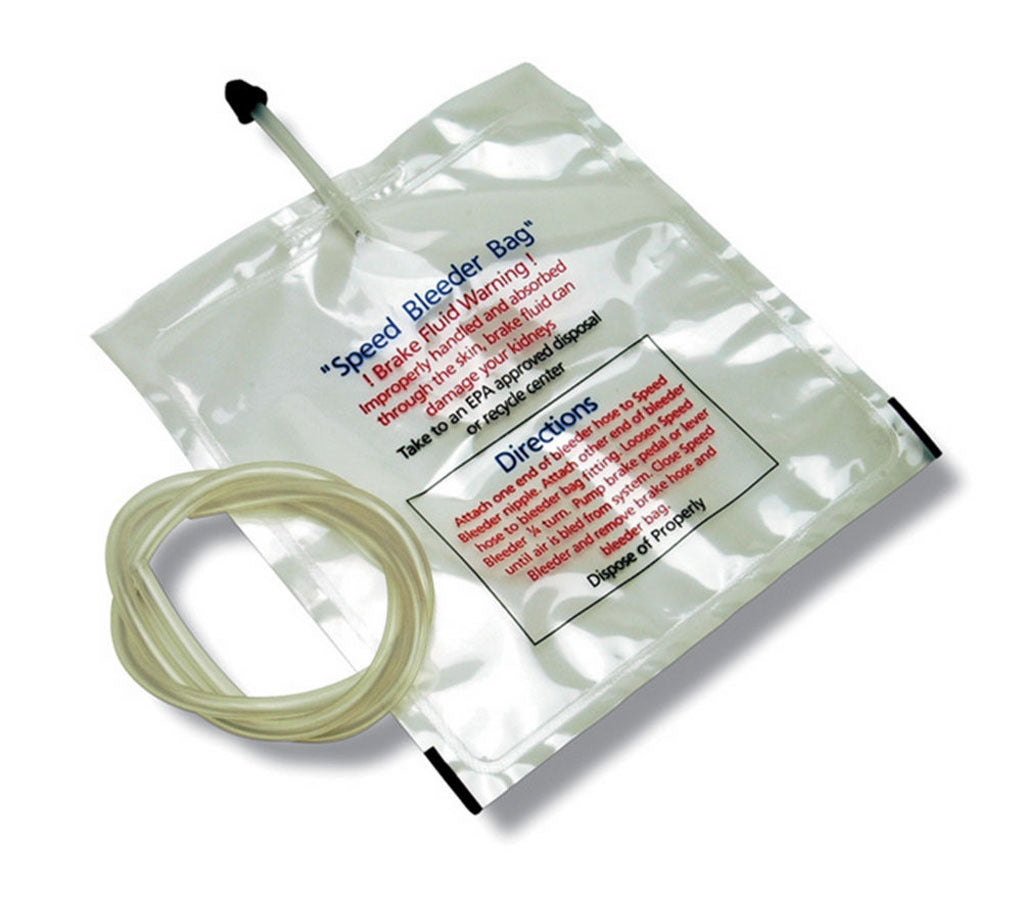 Brake Bleeder Bag - Speed Bleeder - 7 x 7 in Plastic Bag - Holds 12 oz - Plastic Tubing Included - Each