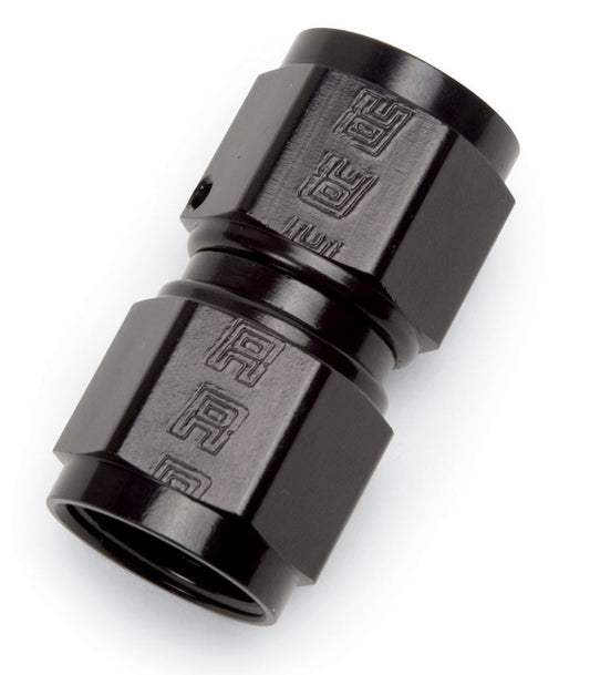 Fitting - Adapter - Straight - 12 AN Female Swivel to 12 AN Female Swivel - Aluminum - Black Anodized - Each