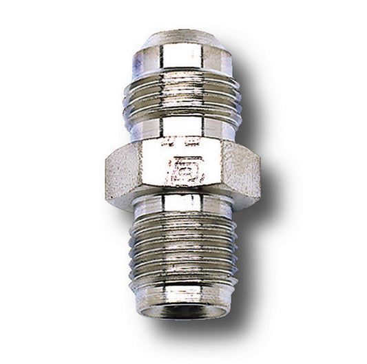 Fitting - Adapter - Straight - 6 AN Male to 1/2-20 in Inverted Flare Male - Aluminum - Nickel Anodized - Hardline - Each