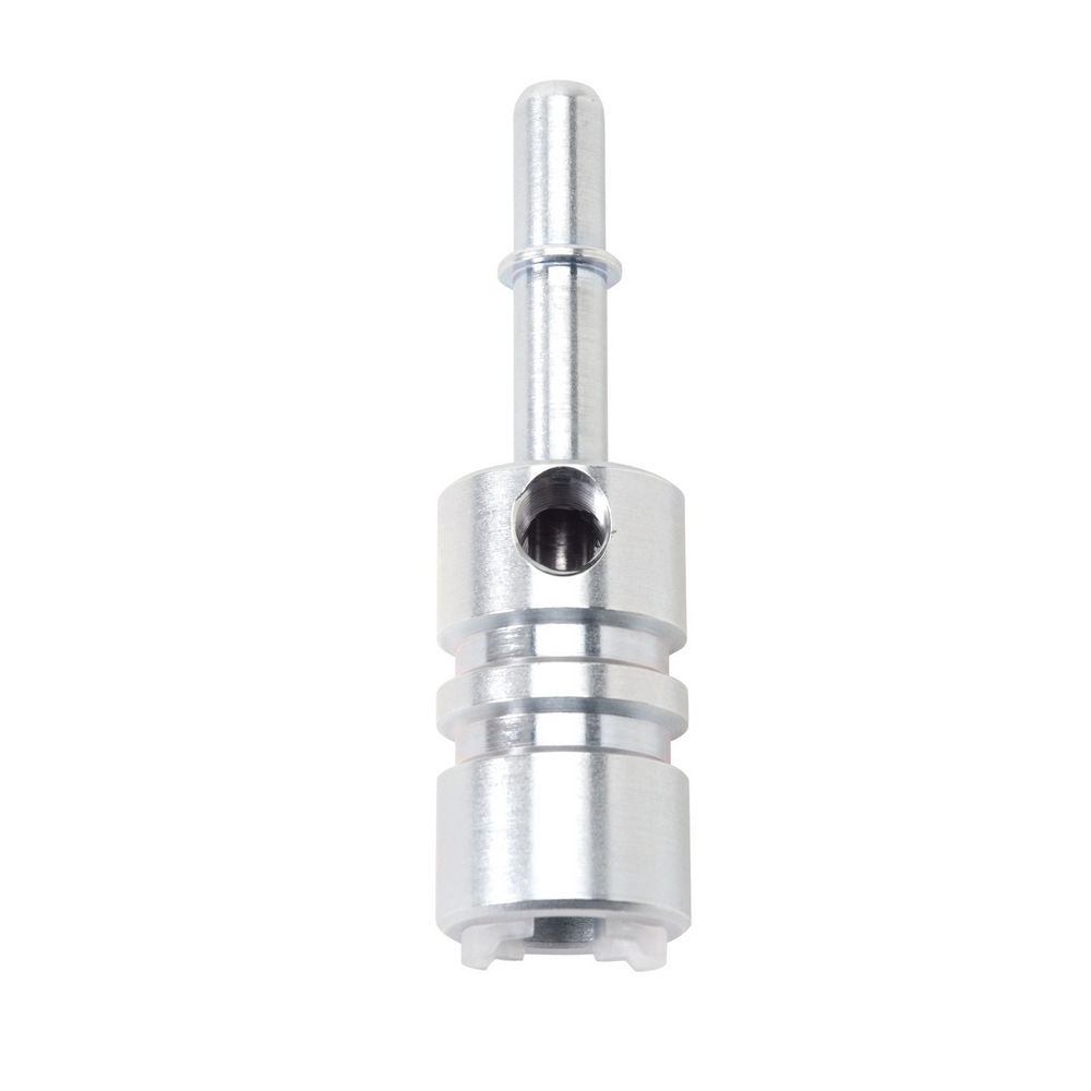 Fitting - Gauge Adapter - Straight - 3/8 in SAE Male Quick Disconnect to 3/8 SAE Female Quick Disconnect - 1/8 in NPT Gauge Port - Steel - Zinc Oxide - Fuel Pressure Gauges - Each