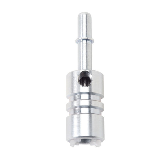 Fitting - Gauge Adapter - Straight - 3/8 in SAE Male Quick Disconnect to 3/8 SAE Female Quick Disconnect - 1/8 in NPT Gauge Port - Steel - Zinc Oxide - Fuel Pressure Gauges - Each