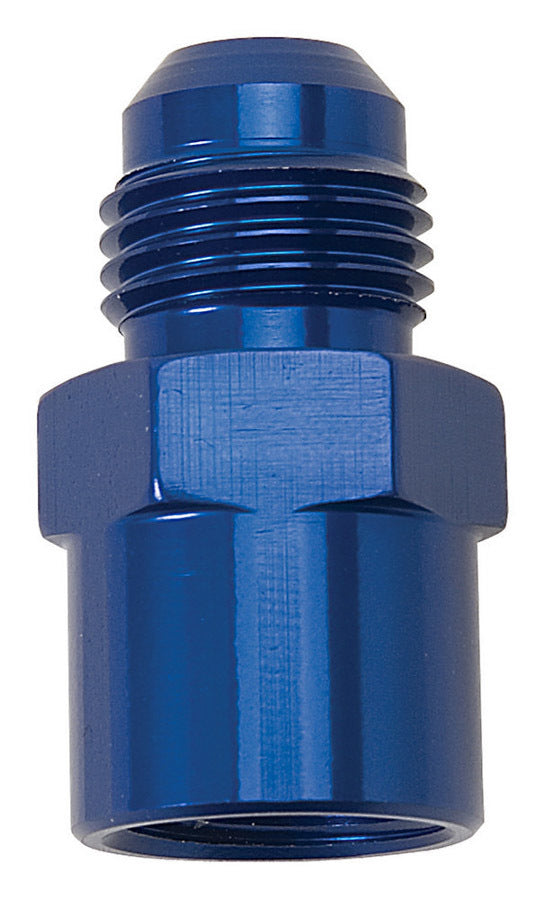 Fitting - Adapter - Straight - 6 AN Female O-Ring to 16 mm x 1.50 Male - Aluminum - Blue Anodized - Each