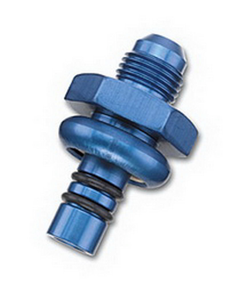 Fitting - Adapter - Straight - 6 AN Male to Ford Return Side EFI - Aluminum - Blue Anodized - Each