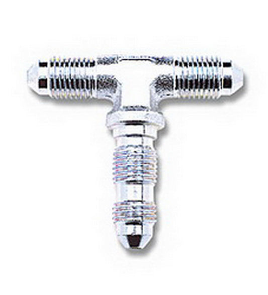 Fitting - Bulkhead Tee - 3 AN Male x 3 AN Male x 3 AN Male Bulkhead - Steel - Nickel Anodized - Each