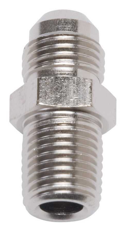 Fitting - Adapter - Straight - 4 AN Male to 1/8 in NPT Male - Aluminum - Nickel Anodized - Each