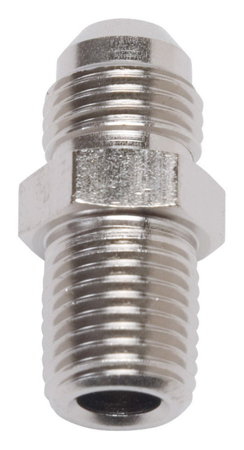 Fitting - Adapter - Straight - 6 AN Male to 1/4 in NPT Male - Aluminum - Nickel Anodized - Each