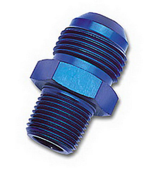 Fitting - Adapter - Straight - 6 AN Male to 1/8 in NPT Male - Aluminum - Blue Anodized - Each