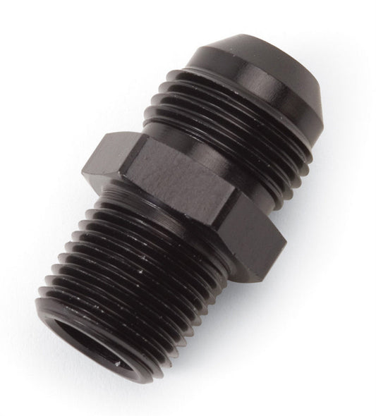 Fitting - Adapter - Straight - 6 AN Male to 3/8 in NPT Male - Aluminum - Black Anodized - Each