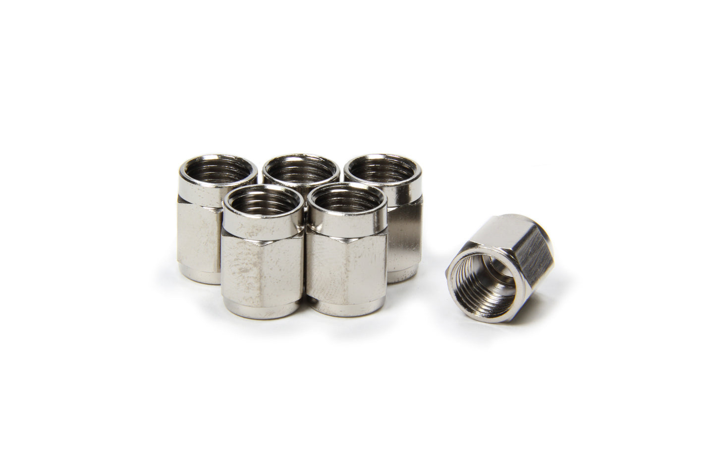Fitting - Tube Nut - 3 AN - 3/16 in Tube - Aluminum - Nickel Anodized - Set of 6