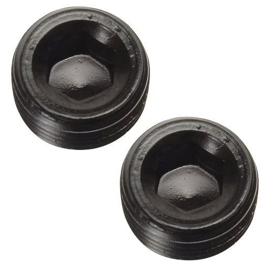 Fitting - Plug - 1/8 in NPT - Allen Head - Aluminum - Black Anodized - Pair