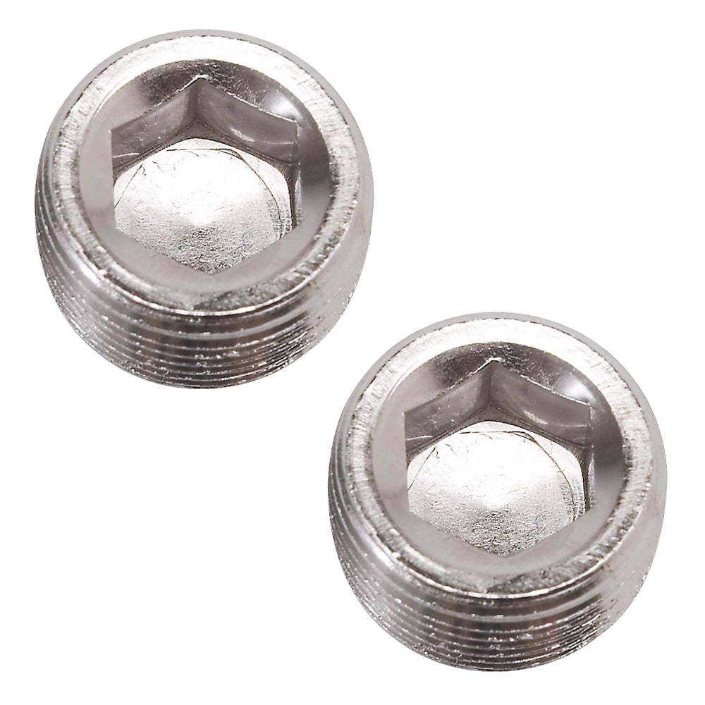 Fitting - Plug - 1/4 in NPT - Allen Head - Aluminum - Nickel Anodized - Pair