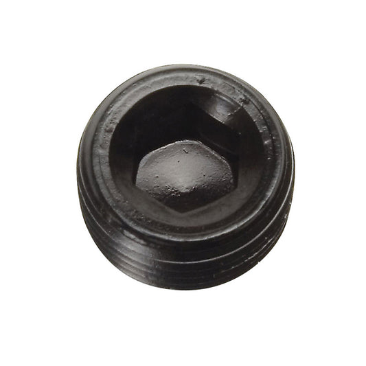 Fitting - Plug - 3/8 in NPT - Allen Head - Aluminum - Black Anodized - Each