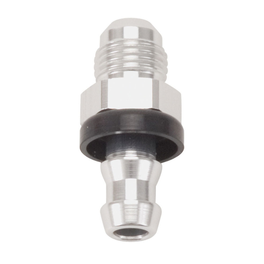 Fitting - Hose End - Twist-Lok - Straight - 3/8 in Hose Barb to 6 AN Male - Aluminum - Clear Anodized - Each