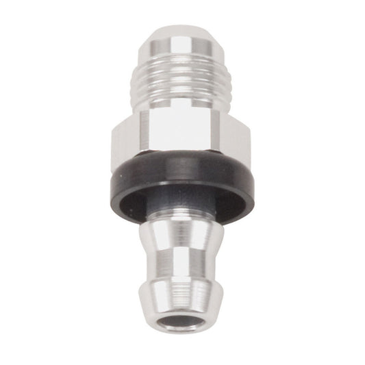 Fitting - Hose End - Twist-Lok - Straight - 3/8 in Hose Barb to 6 AN Male - Aluminum - Clear Anodized - Each