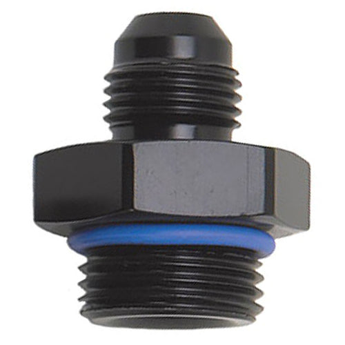 Fitting - Adapter - Straight - 6 AN Male to 10 AN Male O-Ring - Aluminum - Black Anodized - Each